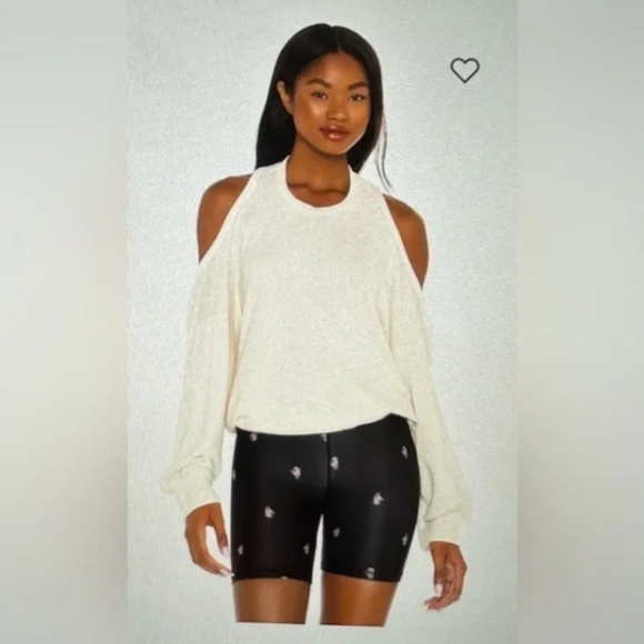 Lanston Halter Open Shoulders and Back Pullover Top/Sweatshirt Cream Size M - Picture 2 of 16